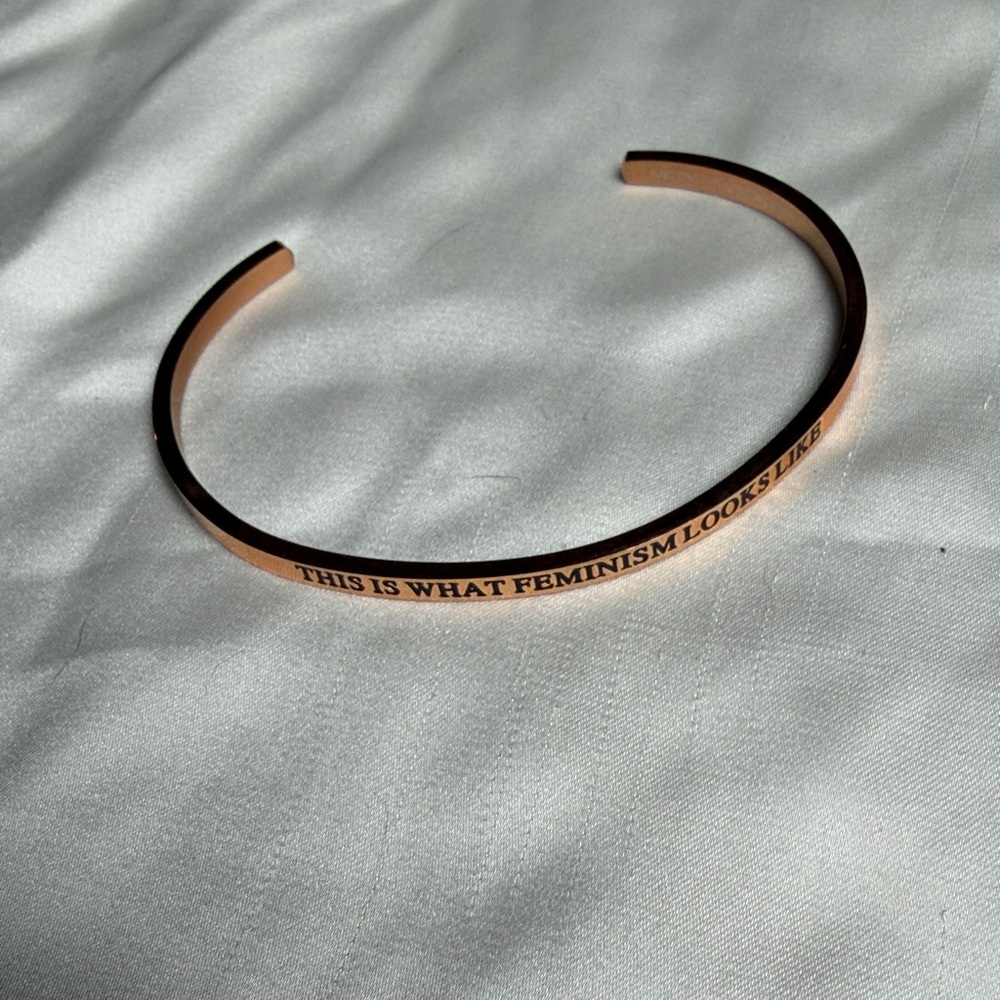 This Is What Feminism Looks Like Gold Bangle